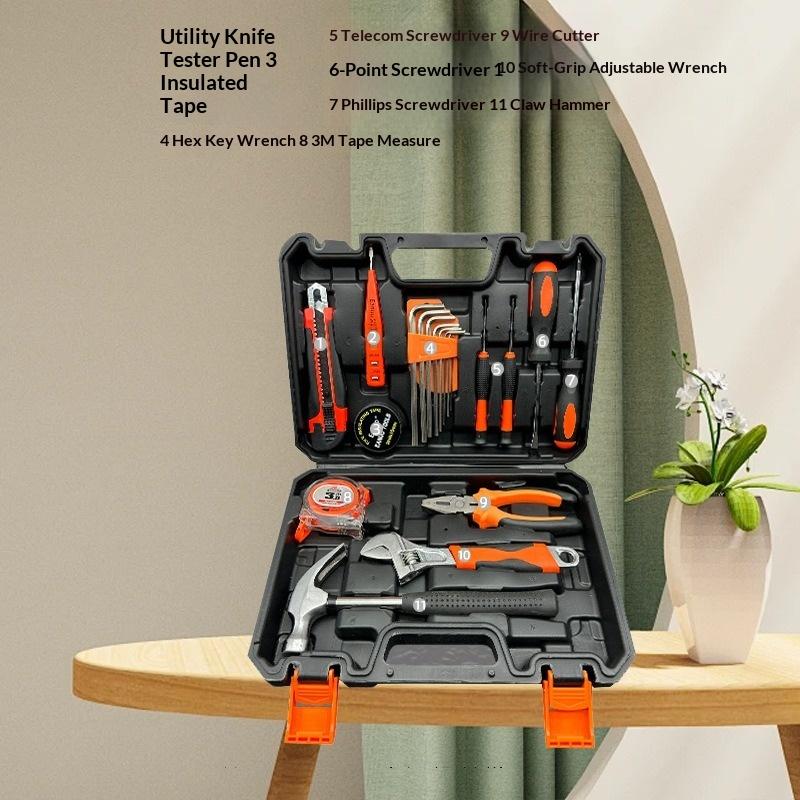 Household Hardware Hand Tool Set With Storage Tool Box Complete Combination Kit Gift Tool Set For Home Repair