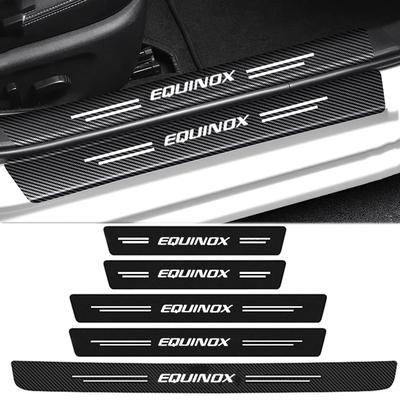 Carbon Fiber for Equinox 2024 Car Door Sill Anit Kick Film Trunk Guard Protective Decals Front Rear Threshold Stickers