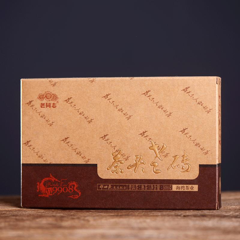 

Чай Хайвань Лао Тонг Чжи 2018 9908 Спелый Пуэр Лао Ча Тоу Старый Кирпичный Шу Пуэр 500г