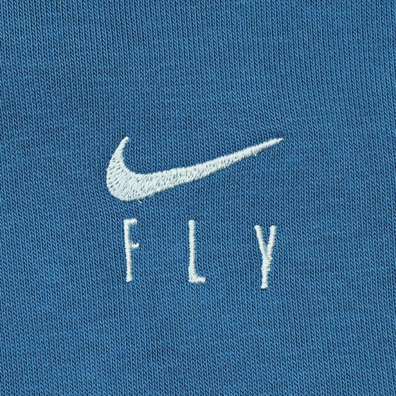 Nike Embroidered Logo Oversized Pocket Cropped Sports Hoodie Women Hoodies Blue DA6484-457