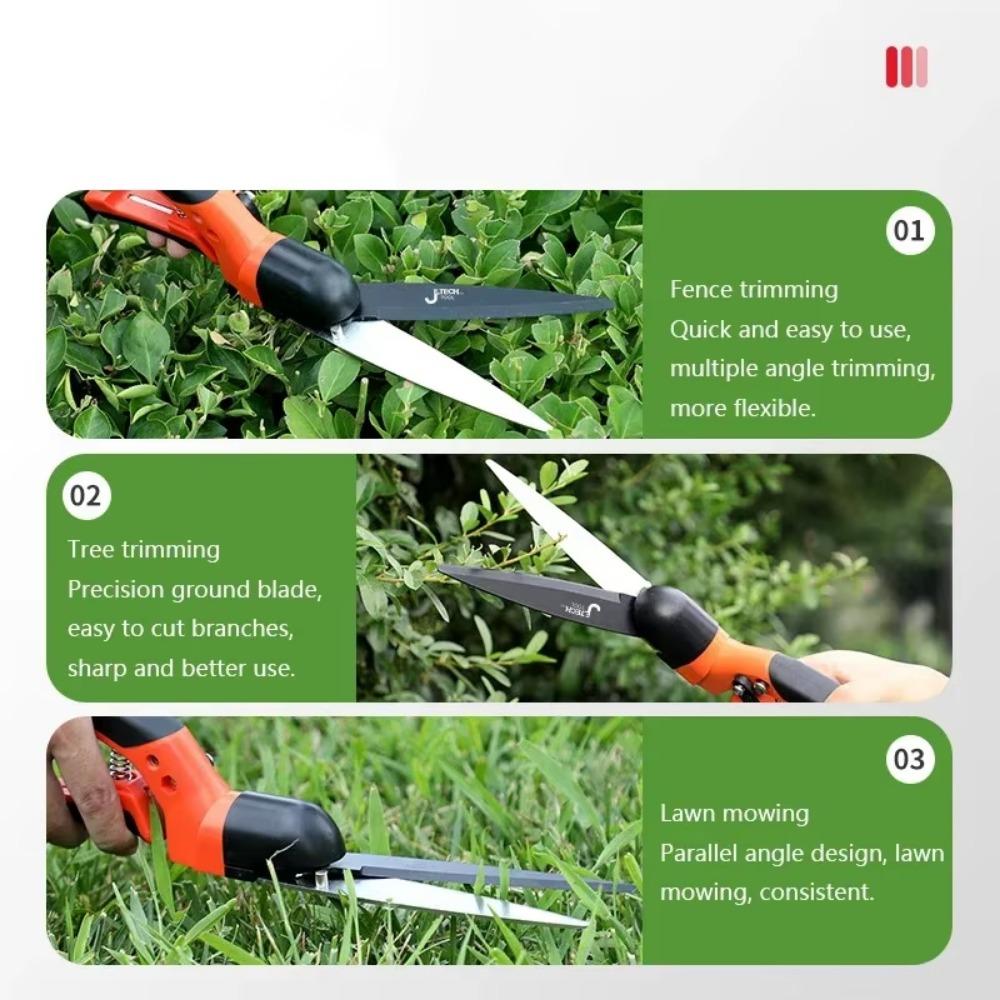 Multifunctional Gardening Mowers Scissors Sharp Tip 360 Rotation Garden Grass Trimming Shears Handheld Lawn Pruning Hedge Shears