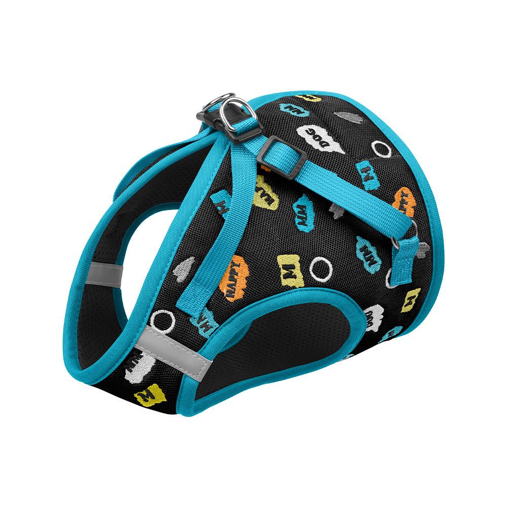 New Dog Chest Vest Dog Embroidered Traction Leash Reflective Breathable Dog Leash Pet Chest Strap Traction