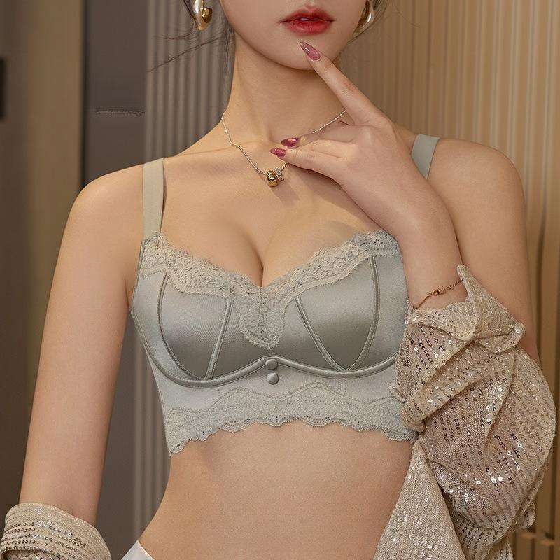 Satin Adjustable Bra for Women with Small Breasts Supports and Prevents Sagging Wire-Free