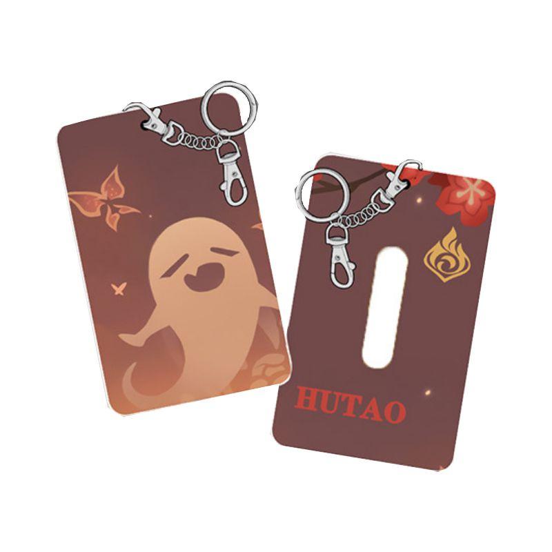 Versatile Genshin Impact Card Holder And Keychain Pendant With Exclusive Klee Mona Hutao Xiao Ganyu Sayu Ning Art