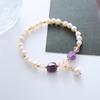 Special-shaped amethyst natural freshwater pearl bracelet Bangles Women Fashion Jewelry accessories Gift