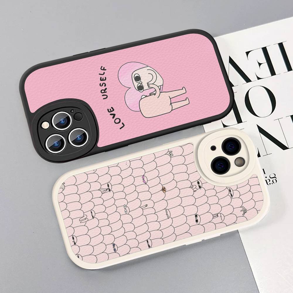 Ketnipz Cartoon Leather Phone Case For IPhone 15 14 13 Pro Max 12 11 16 Plus Phone Cover