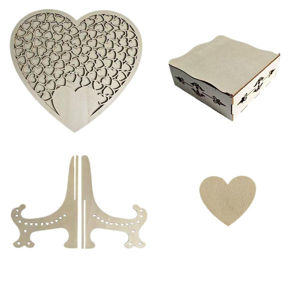 Kreatives Design Holzherzen Gästebuch Holzherzen Memoboard Hochzeitstag