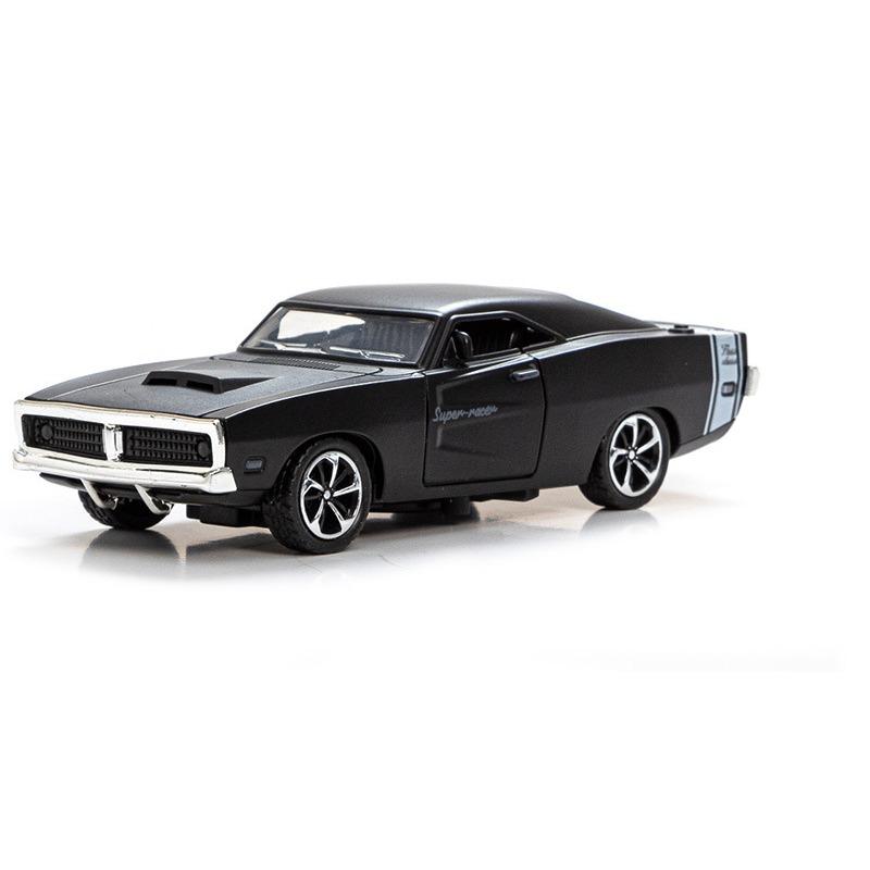 

1/32 Dodge Challenger Винтаж Классическая Модель Легкосплавного Автомобиля Литые Игрушки со Звуком и Светом Транспортные Средства Украшения Игрушки Для Детей Подарок чёрный