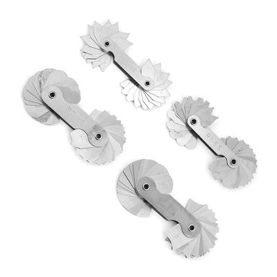 Medidor de Raio Portátil de Aço Inoxidável Medidor de Filete Côncavo Convexo Externo Interno Conjunto de Medidores de Dois Tipos Métrico Para Fabricantes de Ferramentas