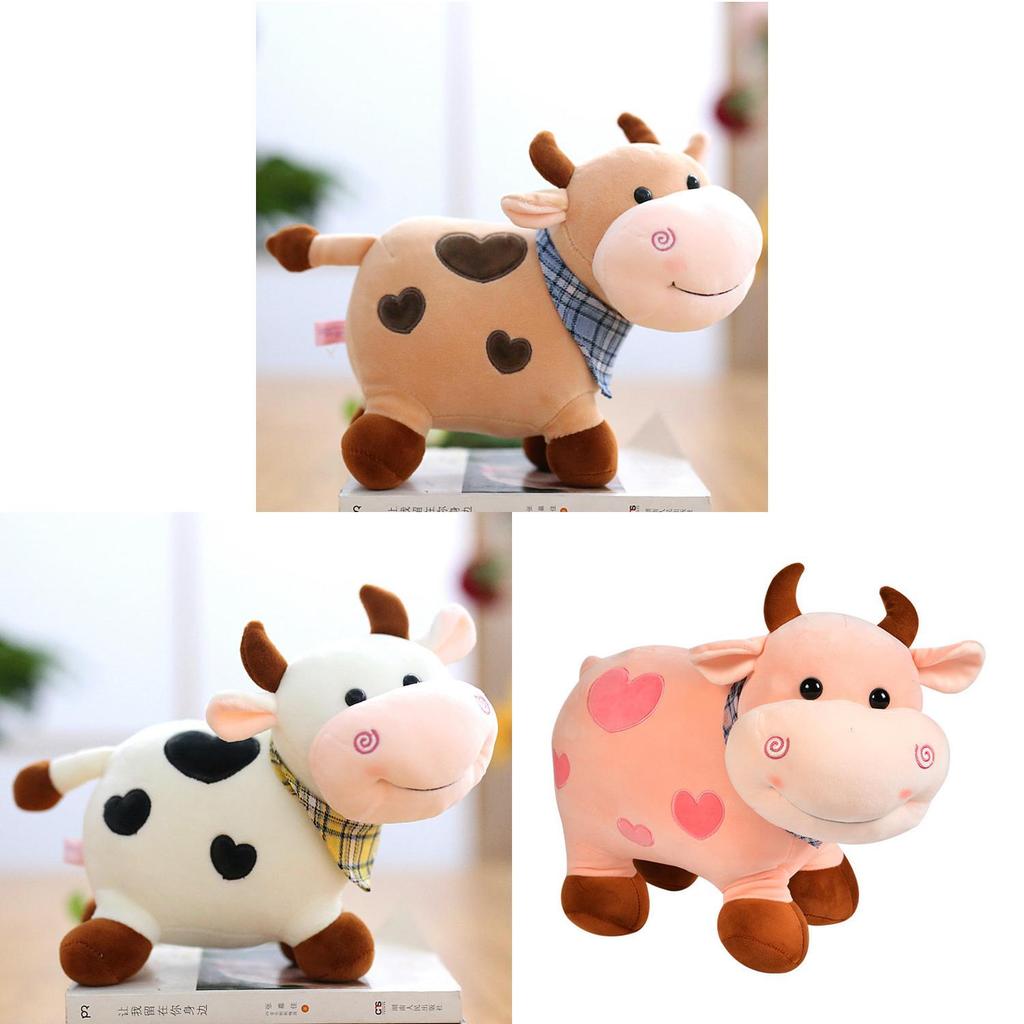 Plush Cow Toy With Soft Short Pile Material For Kids And Giftgiving