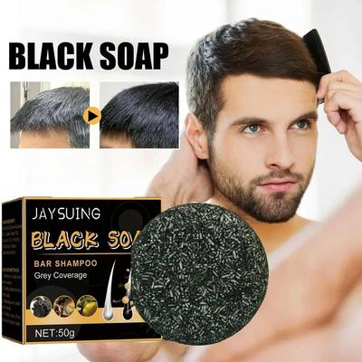 Polygonum Multiflorum Schwarzes Haar Seife Dunkelndes Shampoo Bar Reparatur Grau Weiß Farbe Färbemittel Gesicht Haar Körper Shampoo für Mann Frau