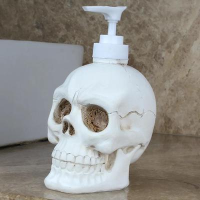 Yaratıcı Kafatası Şekli Şampuan Duş Jeli Çamaşır Deterjanı Şişesi, Fantastik Kafatası Şekli Şişe Sıvı Sabun Poşeti Köpük Sabun Şişeleme