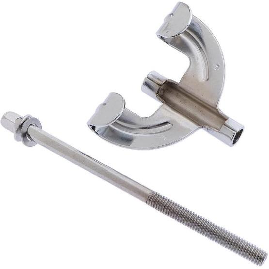 LoveinDIY 4pcs Bass Drum Claw Hook with Tension Rods for Drum Parts Assembly Silver