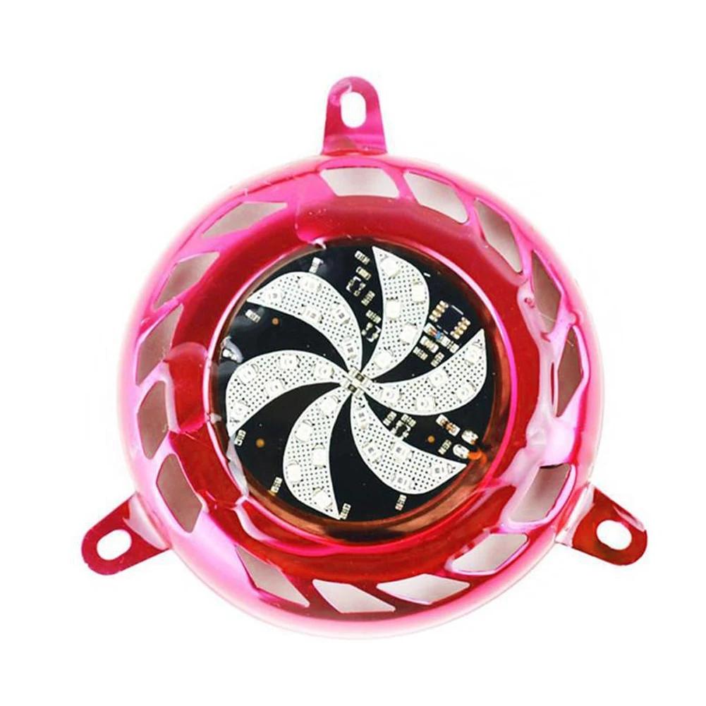 Motorcycle Colorful LED Light Radiator Covers Air Blade Cover Radiator Heat Shield Protective Cover Rotary Fan Grille Shield