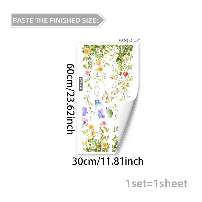 3D Tulip Flower Window Stickers Static Cling Waterproof Floral Decal Windows Decor For Home Bedroom Bathroom Glass Decoration