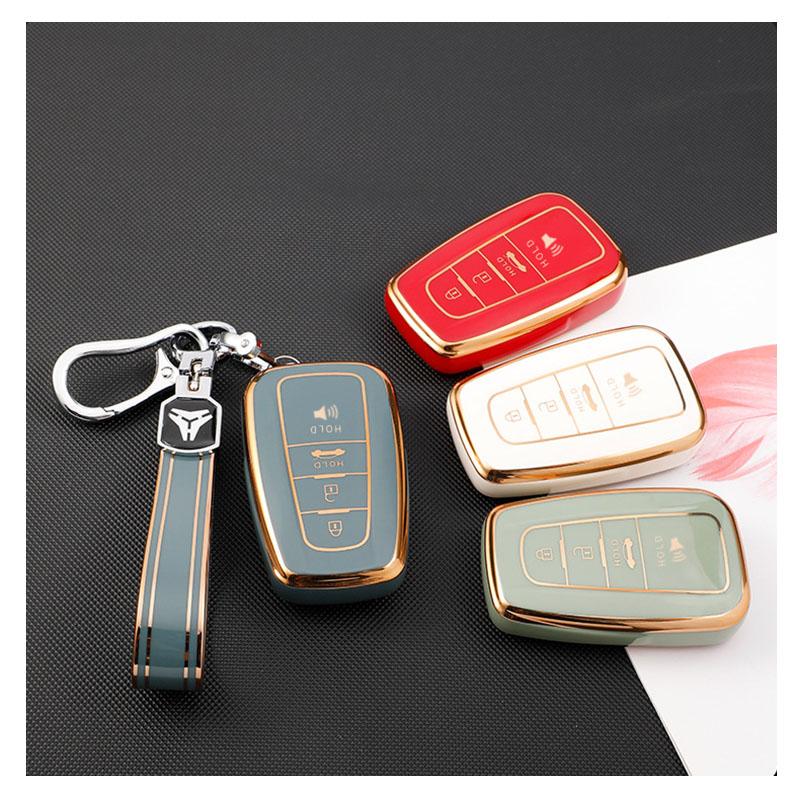 TPU Car Remote Key Case Cover For Toyota Corolla Hybrid 2021 Rav4 Camry Highlander Prius C-HR 2018 2019 2020 2022 Accessories