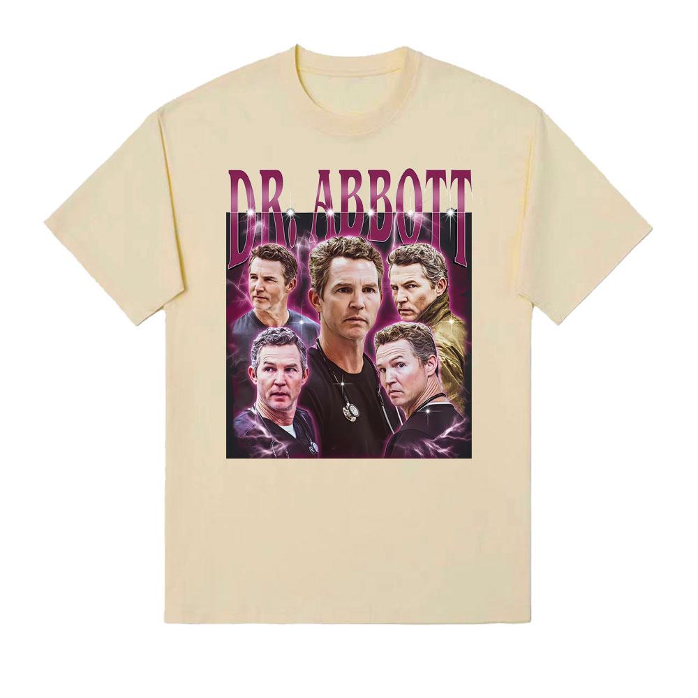 Dr. Abbott Unisex Vintage 90s T Shirts Unisex Women Fashion Oversized O-Neck T-shirts Hot Sale Casual Comfort Short Sleeves T Shirt