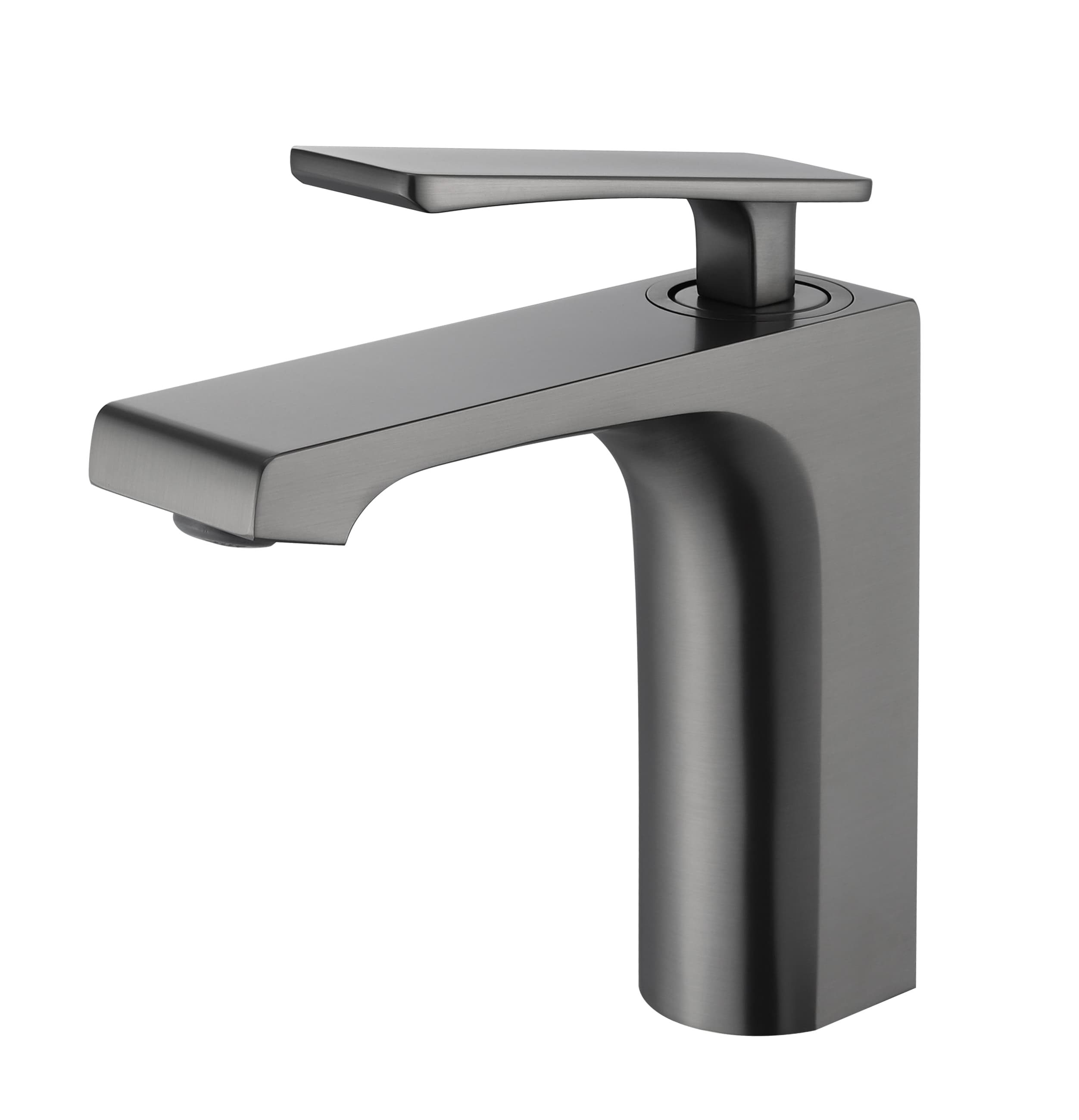 Brushed Copper Gunmetal Grey Bathroom Basin Faucet Deck Mounted Single Lever Vessel Sink Hot Cold Water Mixer Tap Ceramic (Grey,Other) серый