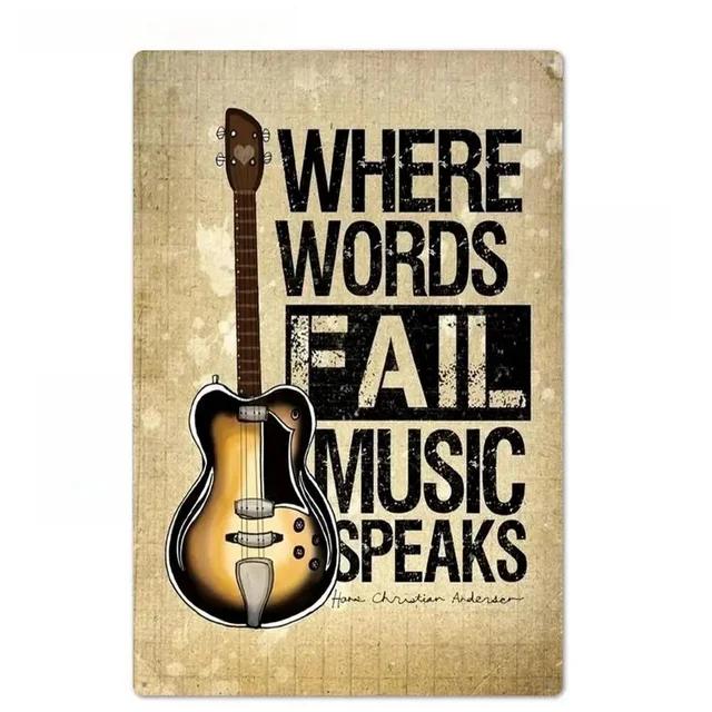 Vintage Rock N Roll Band Plaque Metal Tin Signs  Wall Decoration Art Posters for Man Cave Home Cafe Garden Club Bar