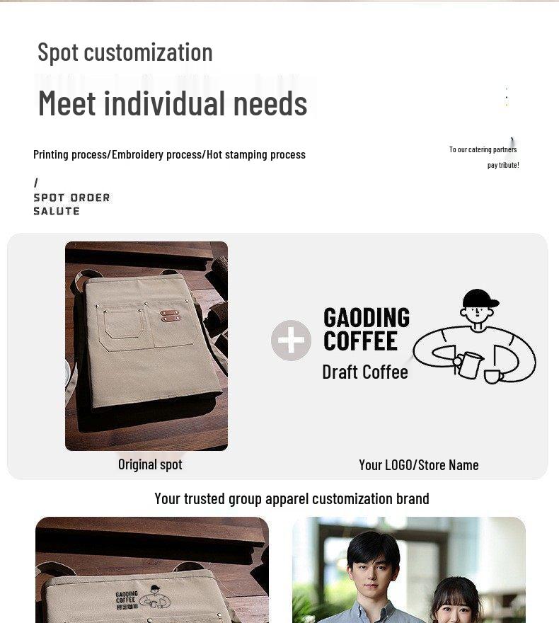 Moderne Wasserdichte Canvas-Halbschürze - Atmungsaktiv & Verschleißfest für Arbeit & Gastronomie