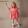 European & American Style Cartoon Print Girls' Cotton T-shirt - Short Sleeve, Summer Fashion for Toddlers