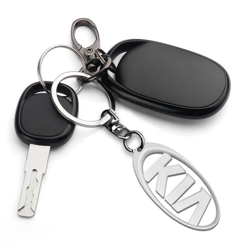 1Pcs 3D Metal Car Keychain Keyring Key Holder Couple Gifts Pendant For KIA Cerato Sportage R K2 K3 K5 K6 K7 K8 RIO 3 4 sorento picanto