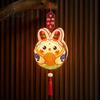 Cartoon Rabbit Lantern DIY Kit for Kids Mooncake Bunny Material Pattern Set Handmade Crafts Mid-Autumn Festival Celebration Easy Assembly