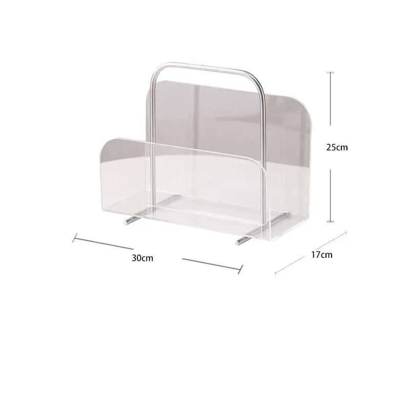 Acrylic Magazine Holder Crystal Clear Acrylic Magazine Book Rack Desktop File Storage For Office Home Study Model Room Decor 54790₽