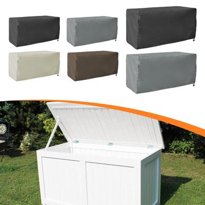 Deck Box Cover Waterproof Rectangular Tear Resistant Oxford Cloth Loveseat Cover Storage Bench for Outside Fire Table