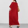 Abito estivo lungo casual ampio taglie forti cotone vintage manica corta nuovo per donna