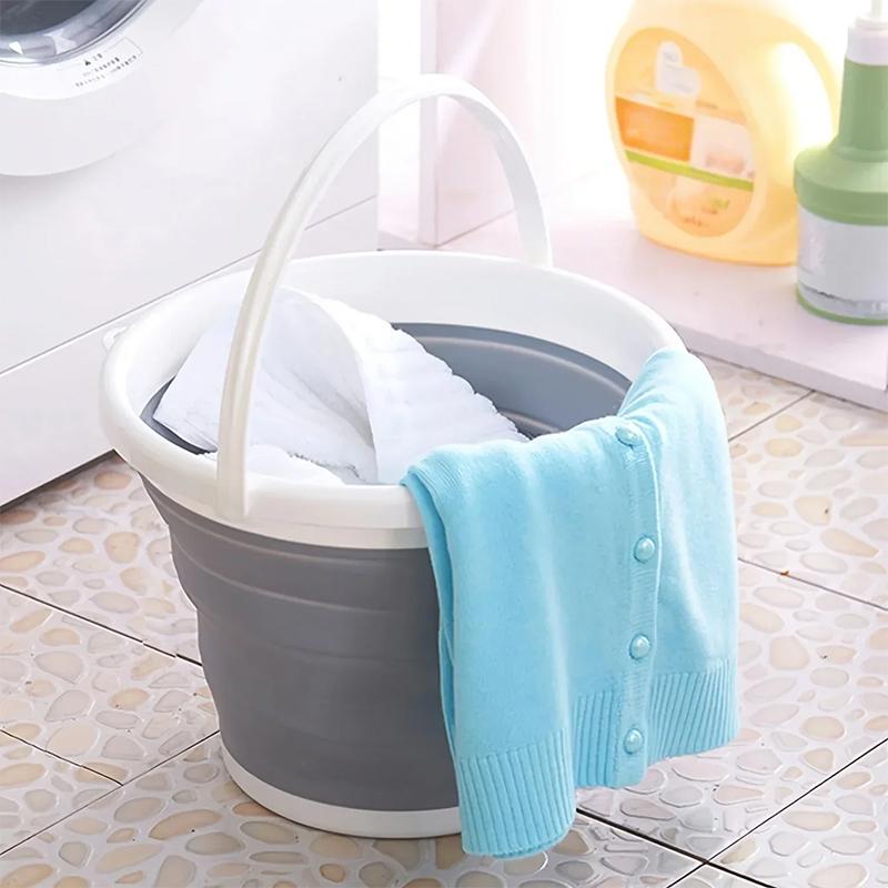 3/5/10L Collapsible Bucket Portable Folding Water Bucket Car Washing Fishing Bucket Household Plastic Travel Outdoor Camping