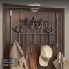 7Hook Over Door Hanger, NoDrill Metal Rack, Entryway, Closet Organizer