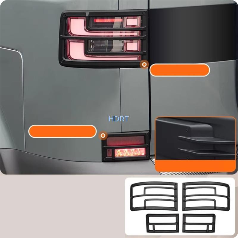 For BYD Formula Leopard Titanium 7/Tai 7 2025 + Car Style Rear Fog Light Cover Tail Lamp Frame Protector Decoration Accessories
