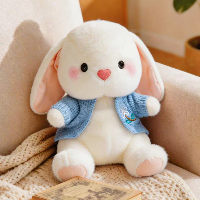 Newest Dressed Rabbit Doll Pillow Kawaii Stuffed Plush Toy Figure Doll Cartoon Anime Cute Kids Birthday Holiday Gift Doll