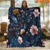 1pc 2D Flat Printing Spring And Summer New Arrival Dreamy Starry Sky Star Floral Theme Digital Print Blanket, Throw, Soft And Comfortable 100% Polyest