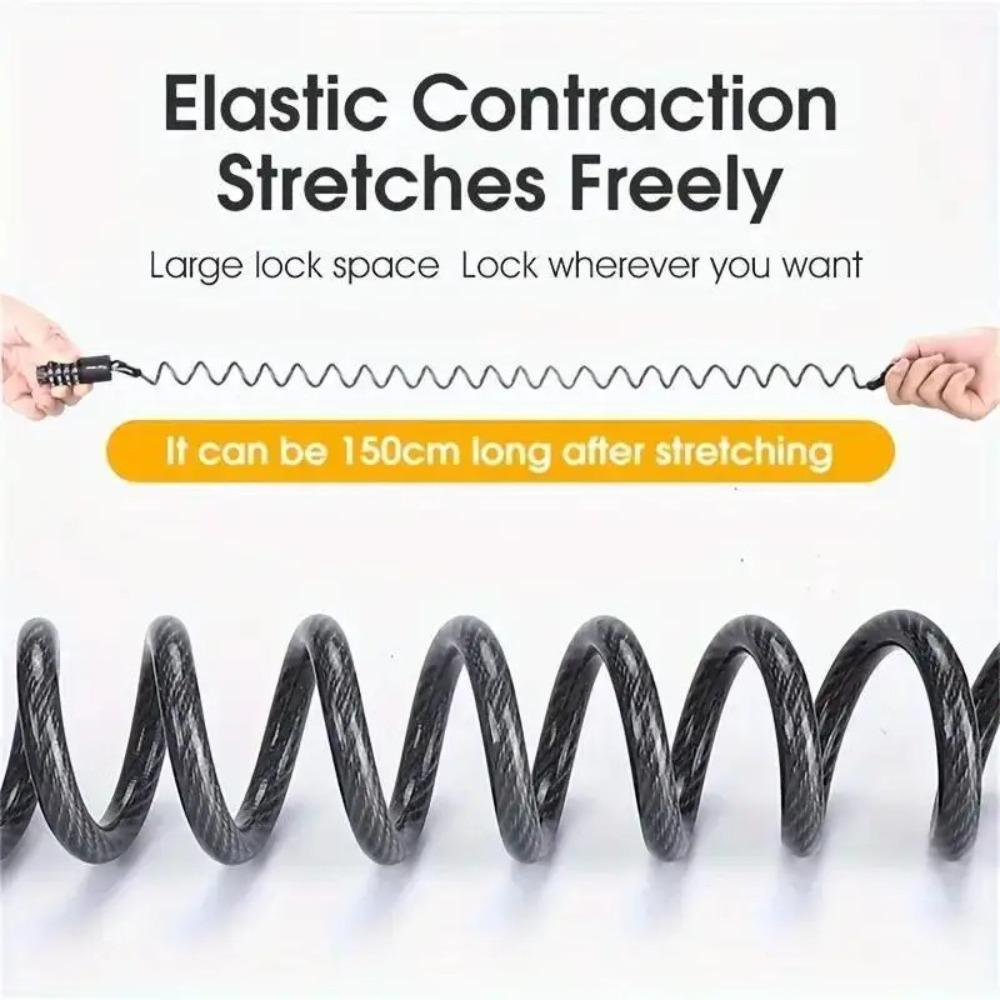 WEST BIKING Combination Cable Bike Lock Steel Cable Bike Chain Lock  for Mountain/Road Bikes