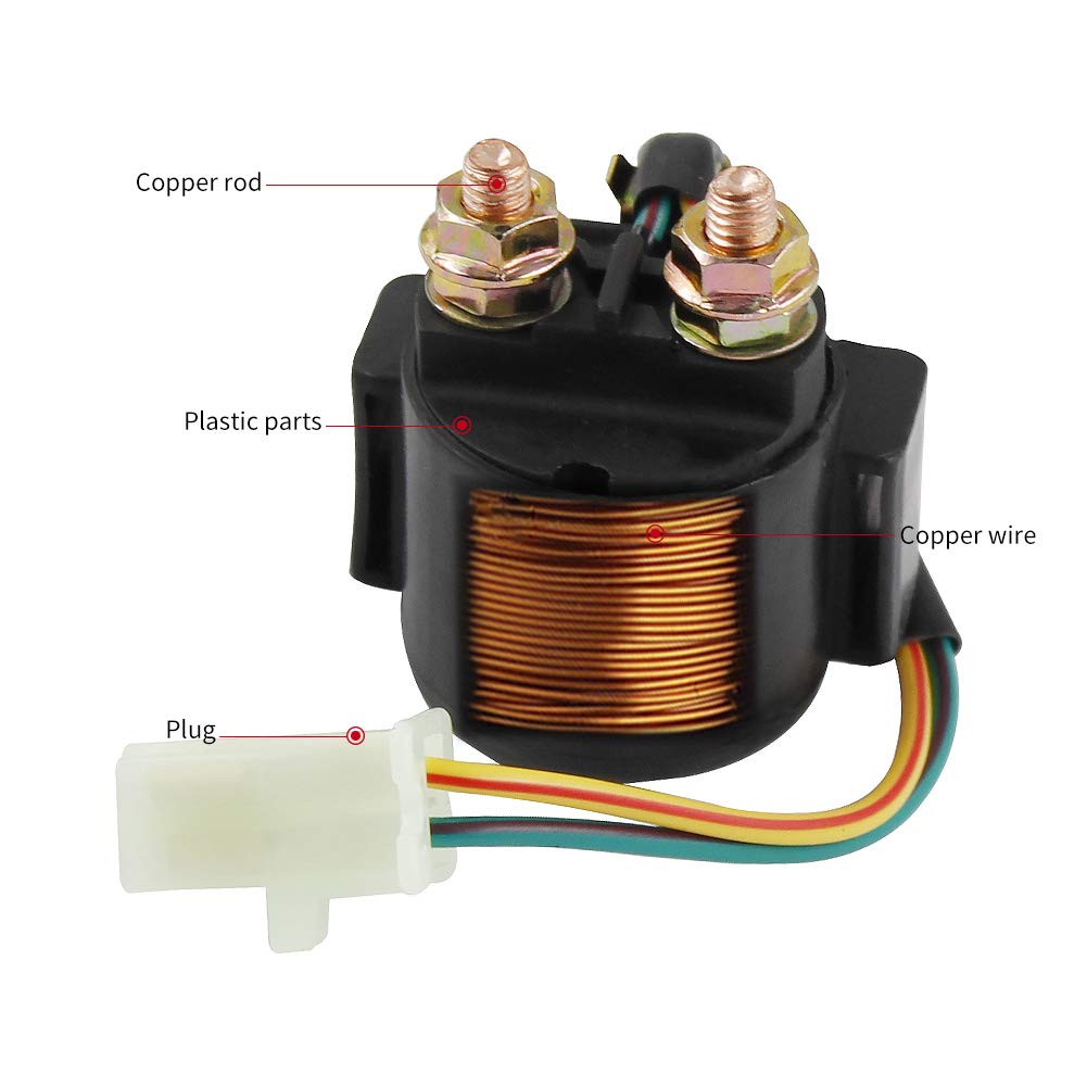 Road Passion Motorcycle Starter Relay Solenoid Yamaha XV500 Virago 500 1983 XV750 Virago 750 1981-1983 XV920 Virago 920 1982-1983