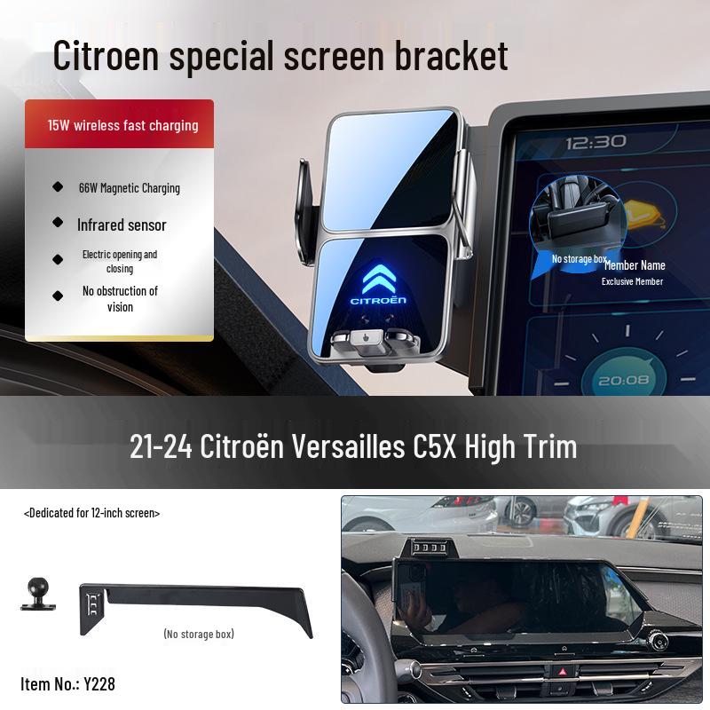Citroën Versailles C5X Phone Holder - Fixed Mobile Car Mount Interior Decor