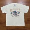 Vintage Death Valley Californië T-shirt Heren L Ivoor Azteeks Inheems Enkele Steek
