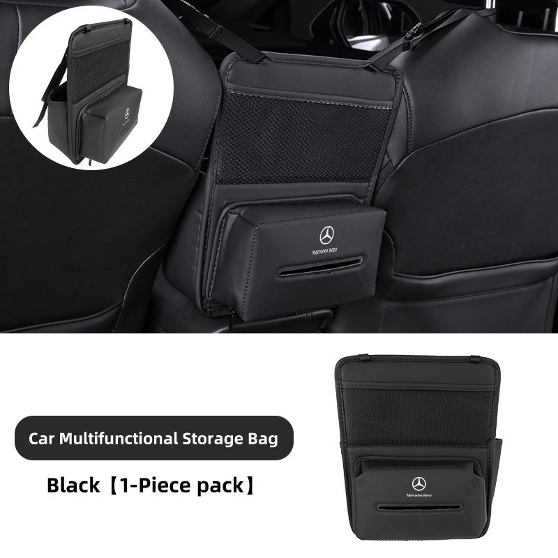 

New 80% Leather Car Seat Center Console Hanging Storage Bag Pocket For Benz W202 W212 W126 W140 W168 W177 CLS GLE GLC GLS CLA