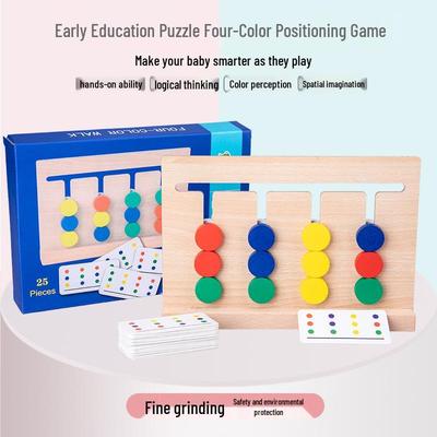 Vierfarben-Logik- und Konzentrationsspiel für Kinder - Montessori Lernspielzeug für die Eltern-Kind-Interaktion