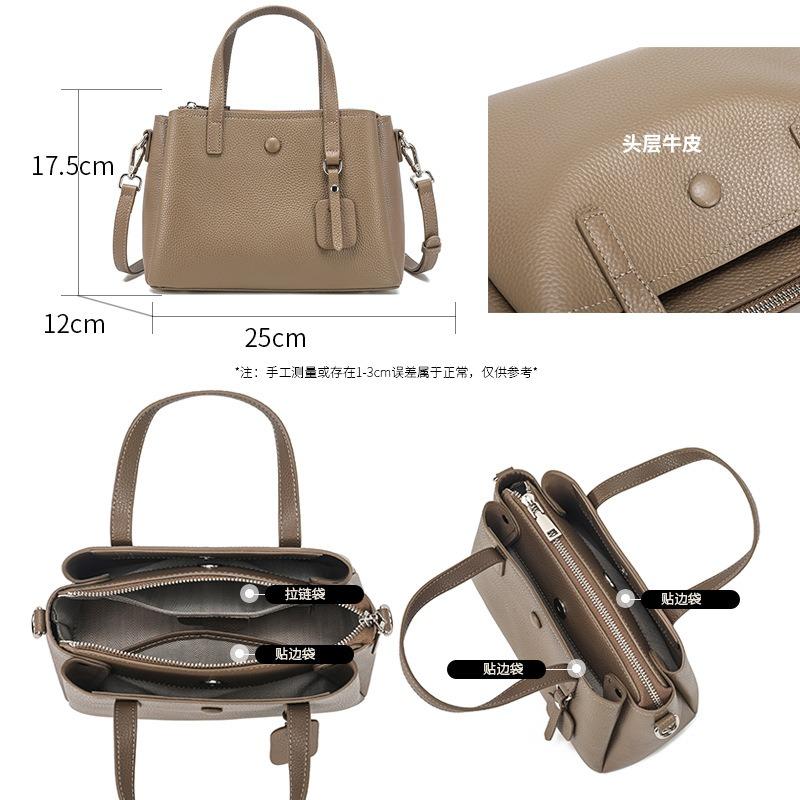 Bags Women's cowhide shoulder bags New handbags Large capacity women's versatile commuter messenger bags