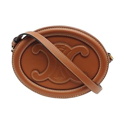 [Pre-Owned] Triomphe Small Brown Leather Crossbody Bag - Very Good #1M2YP6H