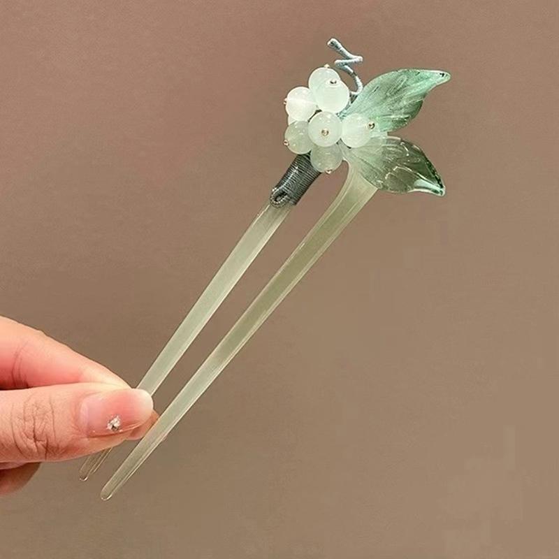Fashion U-Shaped Hairpin Acrylic Flower Hair Stick Chopsticks Chinese Hair Clips Wedding Headdress Jewelry Hair Accessories