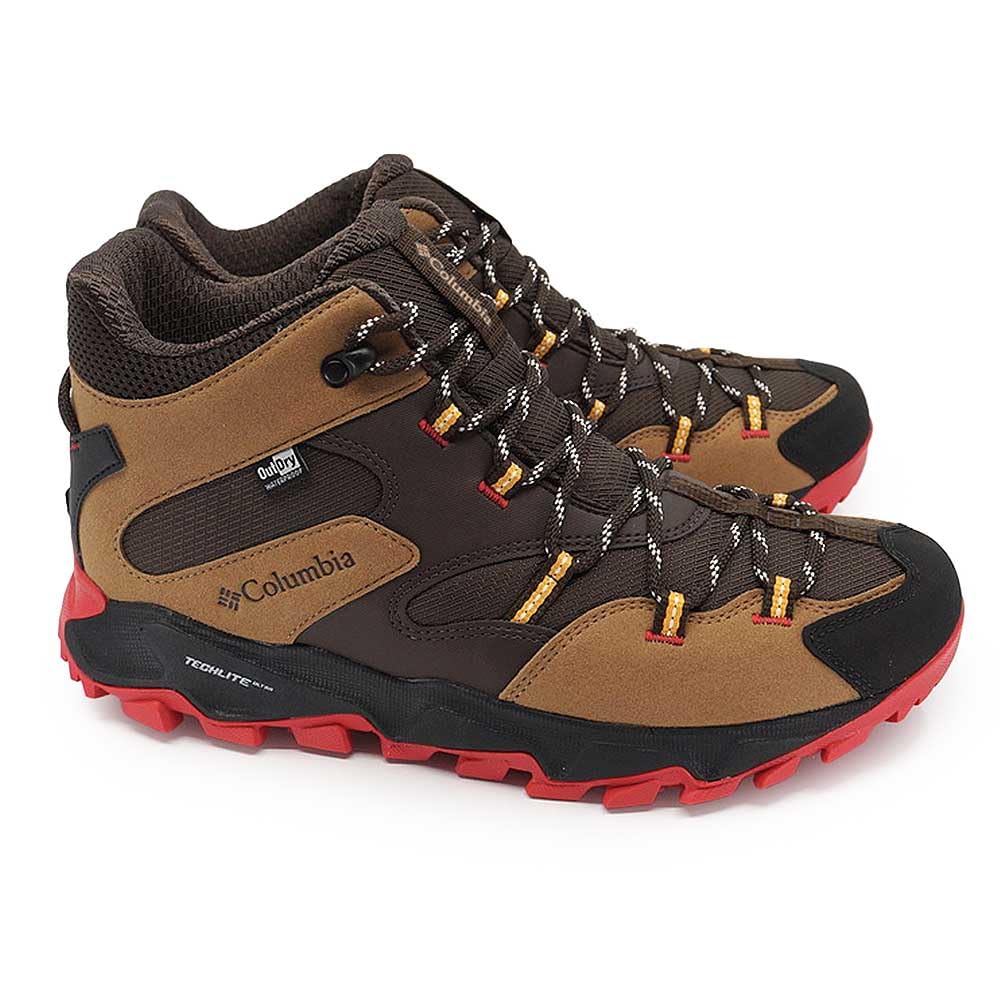 Туристические ботинки Saber Six Mid Outdry Wide YI8972 Red Spark [Columbia] Мужские 25.5см Bark, коричневый