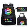 New Game Dandy's World Surrounding Personalized Printing Student Schoolbag Casual Pencil Bag Lunch Bag