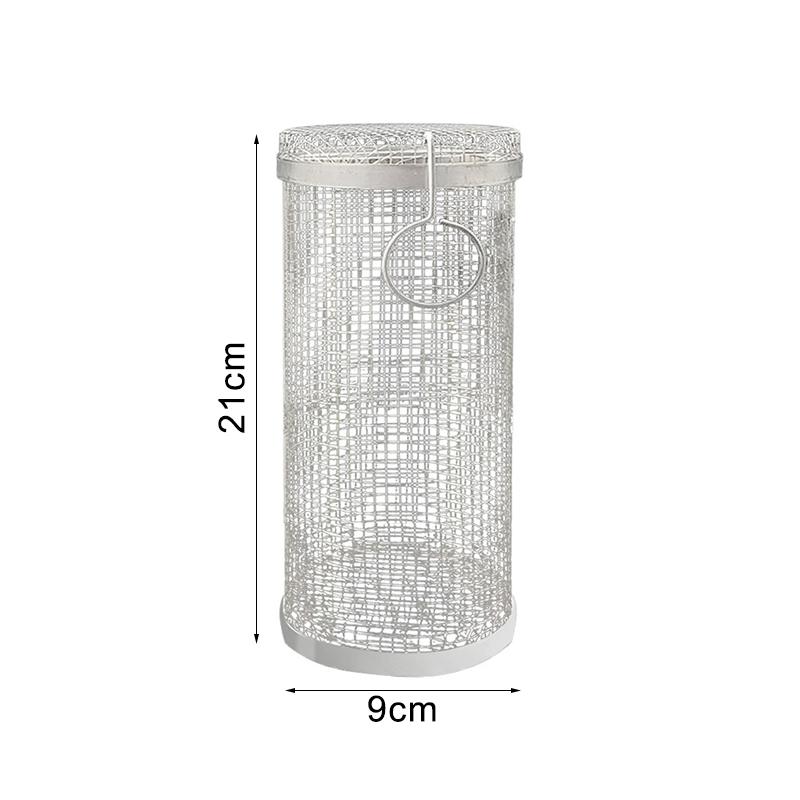 Barbecue Cooking Grill Grate Stainless Steel Outdoor Camping BBQ Drum Grilling Basket Campfire Grid Picnic Cookware Kitchen Tool