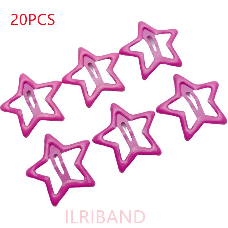 20pcs/lot 3CM Mini Star Hair Clip Kids Glitter Metal Hair Clips Barrettes Hairpins Girls Hair Accessories Headwear Styling Tools