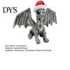 Detailed Dragon Ornament Santa Hat Figurine Ornament, Retro Resin Christmas Ornaments Decoration, Distressed Statue for Desktop Tree Decor Fantasy