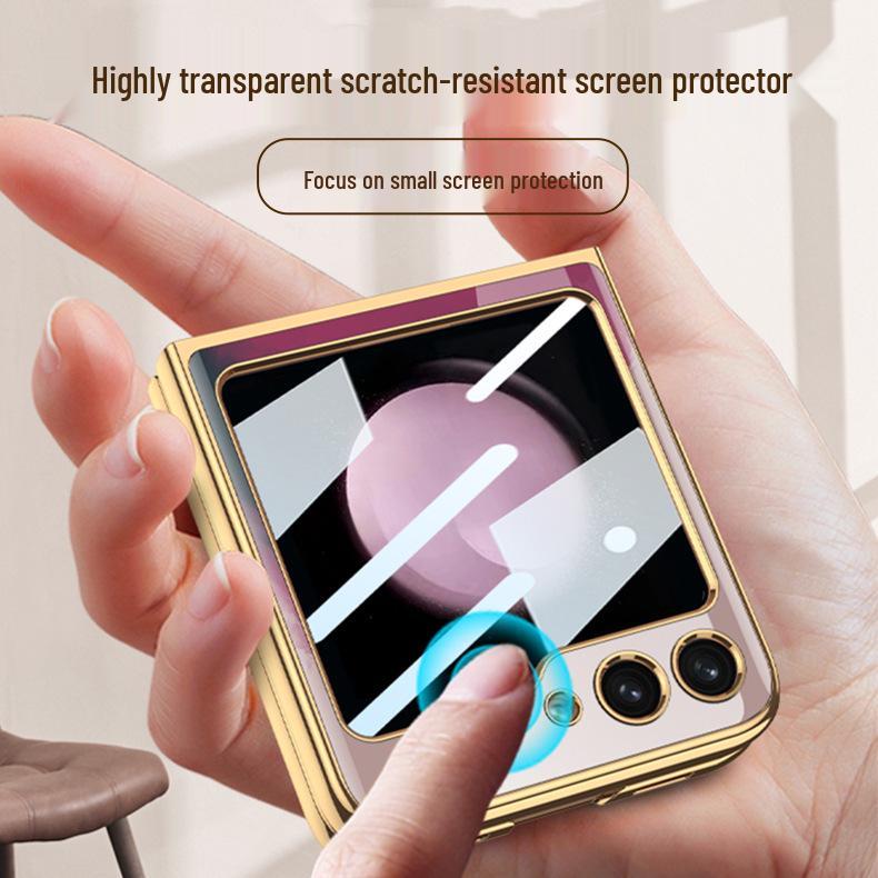 Samsung Z Flip5 Foldable Heart Design Screen Protection Case